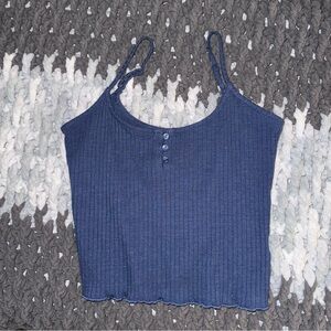 Super cute Blue cropped tank top!